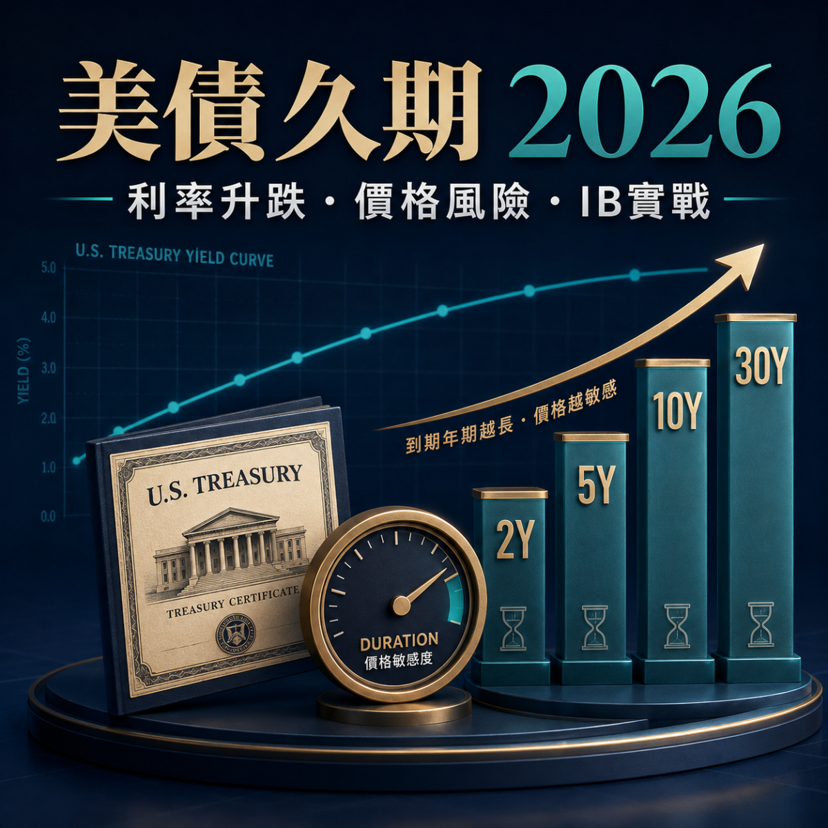 美債久期2026：Duration、DV01、利率升跌及2／5／10／30年價格風險