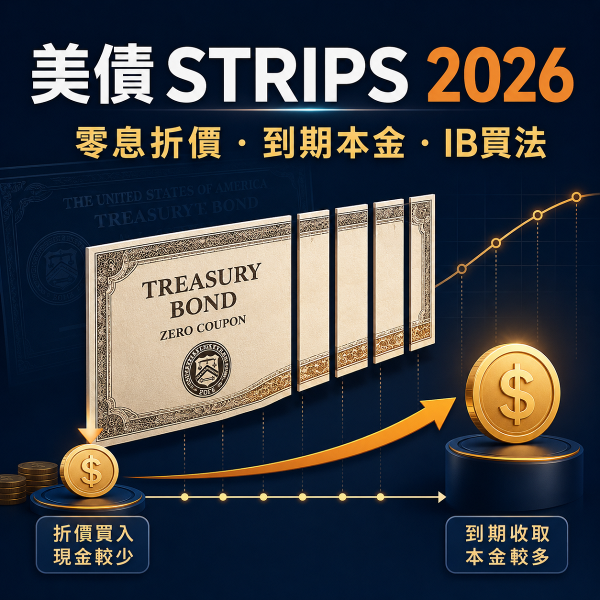 美債STRIPS 2026：零息債券折價、到期本金及IB買法