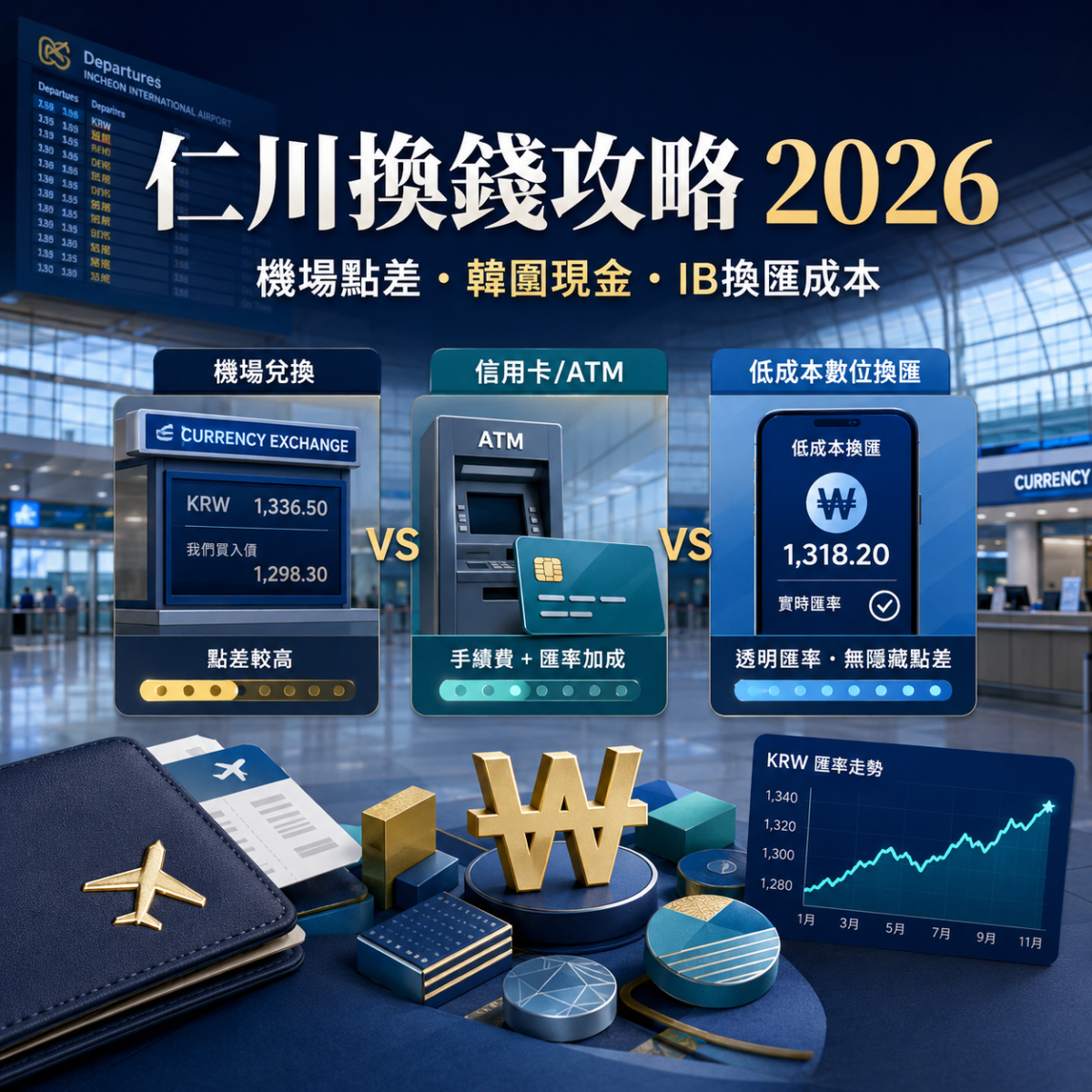 仁川唱錢換錢攻略2026：機場點差、韓圜現金及IB換匯成本