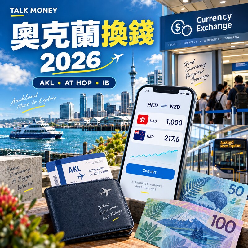 奧克蘭換錢2026機場、AT拍卡及IB唱紐元攻略