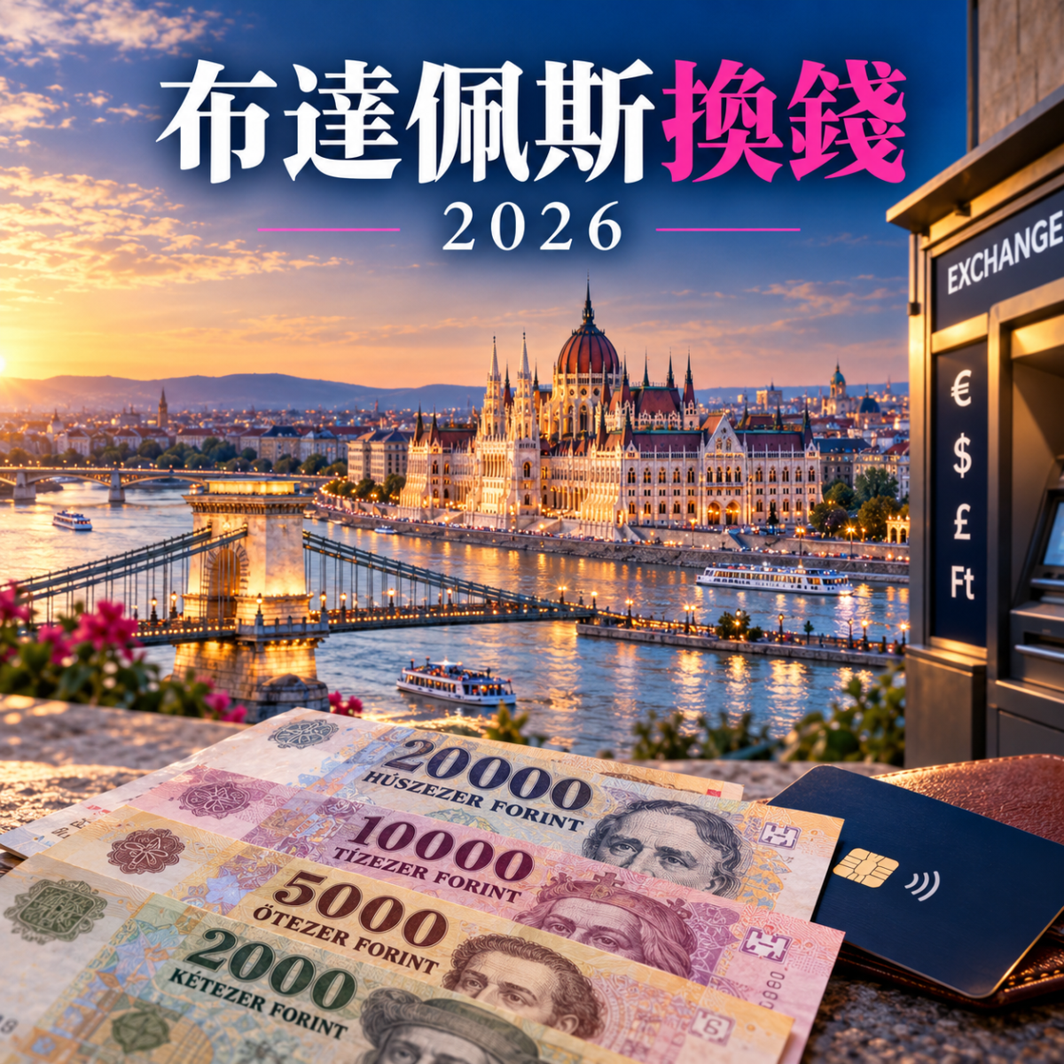 布達佩斯換錢2026匈牙利福林ATM及DCC攻略